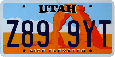 UT license plate Z899YT