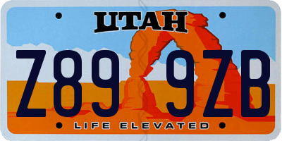 UT license plate Z899ZB