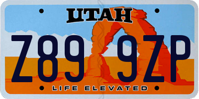 UT license plate Z899ZP