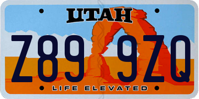 UT license plate Z899ZQ