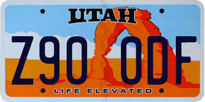 UT license plate Z900DF