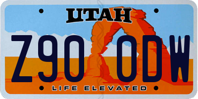 UT license plate Z900DW