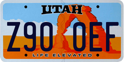 UT license plate Z900EF