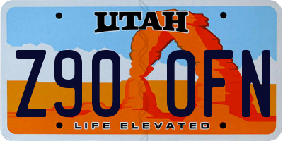 UT license plate Z900FN