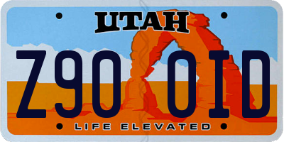UT license plate Z900ID