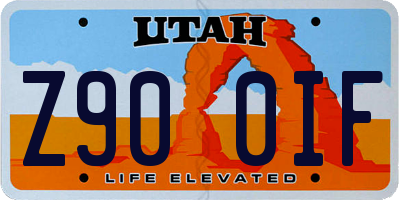 UT license plate Z900IF