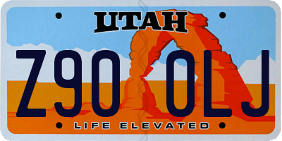 UT license plate Z900LJ