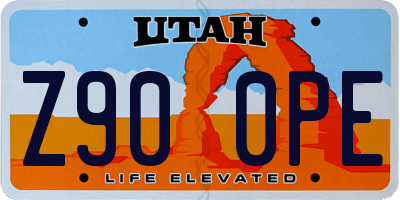 UT license plate Z900PE