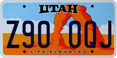 UT license plate Z900QJ