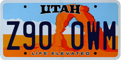 UT license plate Z900WM