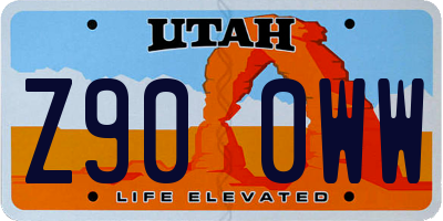 UT license plate Z900WW