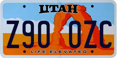 UT license plate Z900ZC