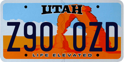UT license plate Z900ZD