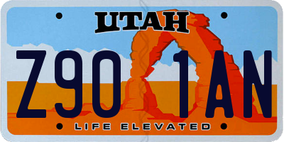 UT license plate Z901AN