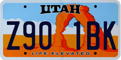 UT license plate Z901BK