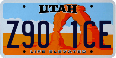 UT license plate Z901CE