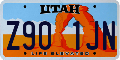 UT license plate Z901JN