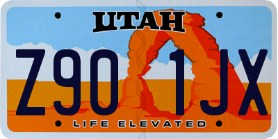 UT license plate Z901JX