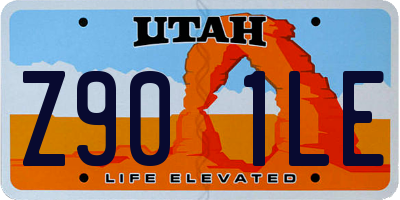 UT license plate Z901LE