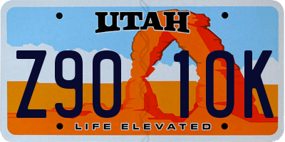 UT license plate Z901OK