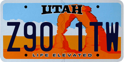 UT license plate Z901TW