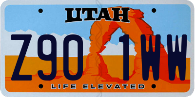 UT license plate Z901WW