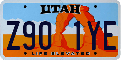 UT license plate Z901YE