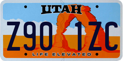 UT license plate Z901ZC