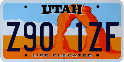 UT license plate Z901ZF
