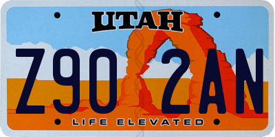 UT license plate Z902AN