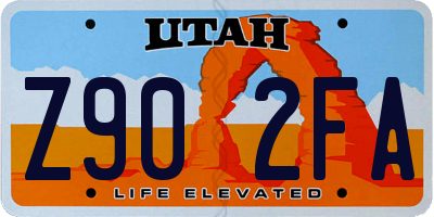 UT license plate Z902FA