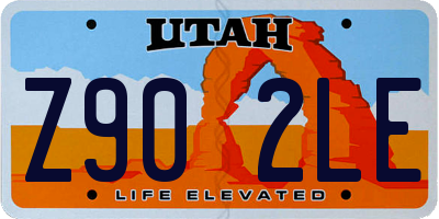 UT license plate Z902LE