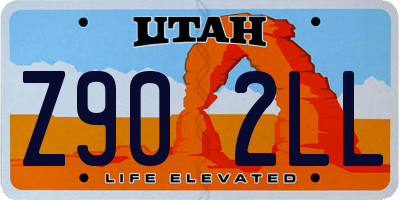 UT license plate Z902LL