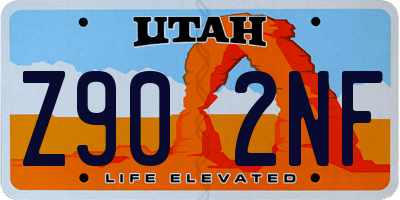UT license plate Z902NF