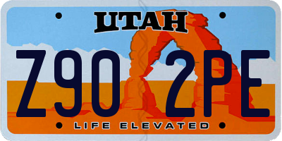 UT license plate Z902PE