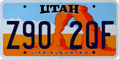 UT license plate Z902QF