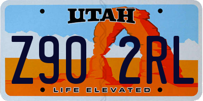 UT license plate Z902RL