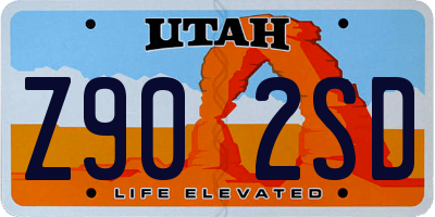 UT license plate Z902SD