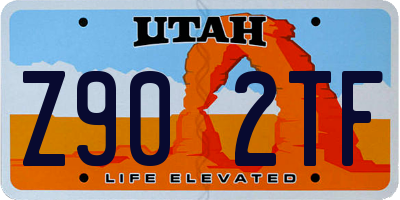 UT license plate Z902TF