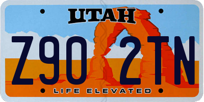UT license plate Z902TN