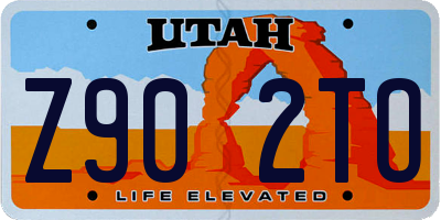UT license plate Z902TO
