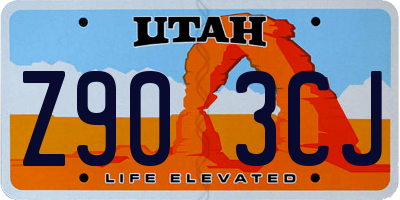 UT license plate Z903CJ