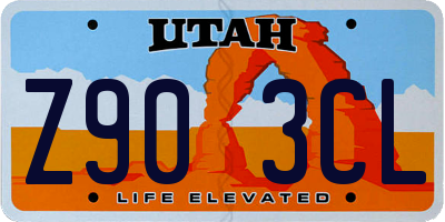 UT license plate Z903CL