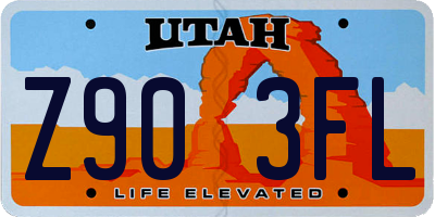 UT license plate Z903FL