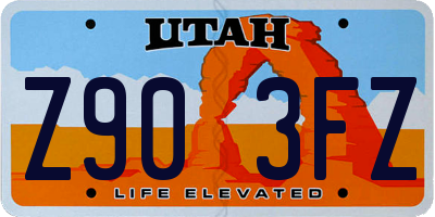 UT license plate Z903FZ