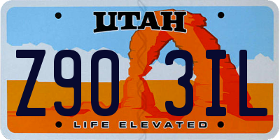 UT license plate Z903IL