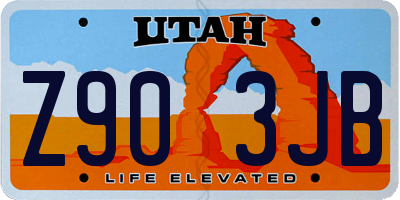 UT license plate Z903JB