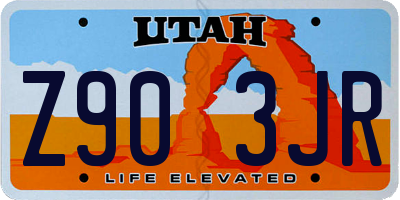 UT license plate Z903JR