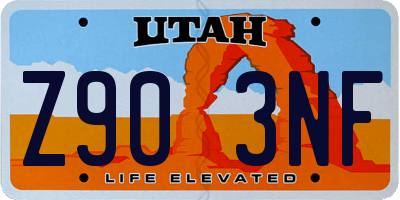 UT license plate Z903NF