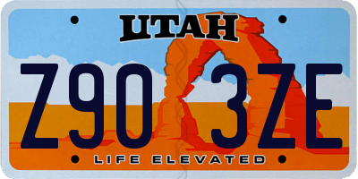UT license plate Z903ZE